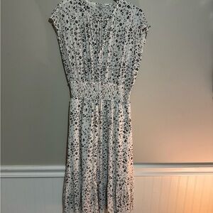Rails Black and White Leopard Midi Dress